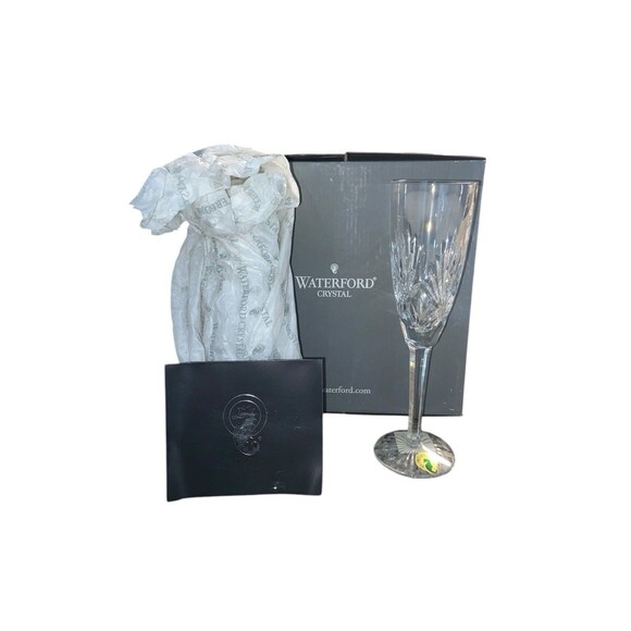 NEW Waterford Crystal in box Set of 2 Fanlight Champagne Flutes Ireland 164097 - Picture 1 of 3